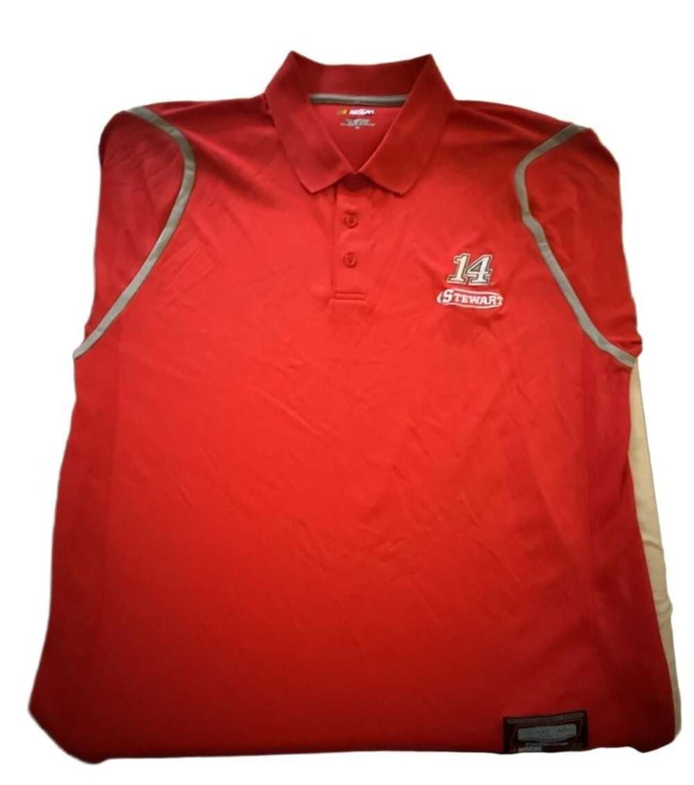NASCAR Tony Stewart 14 Polo Shirt Size XL Red Racing Team Collection